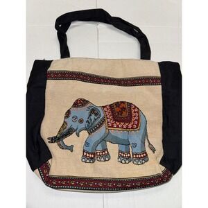 Boho Elephant Tapestry Tote Bag Shoulder Bag Travel Beach Shopping embroidery‎